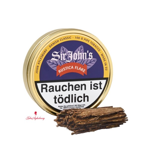J.A. Sir John´s Rustica Flake 100g Pfeifentabak
