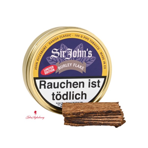 J.A. Sir John´s Burley Flake 100g Pfeifentabak